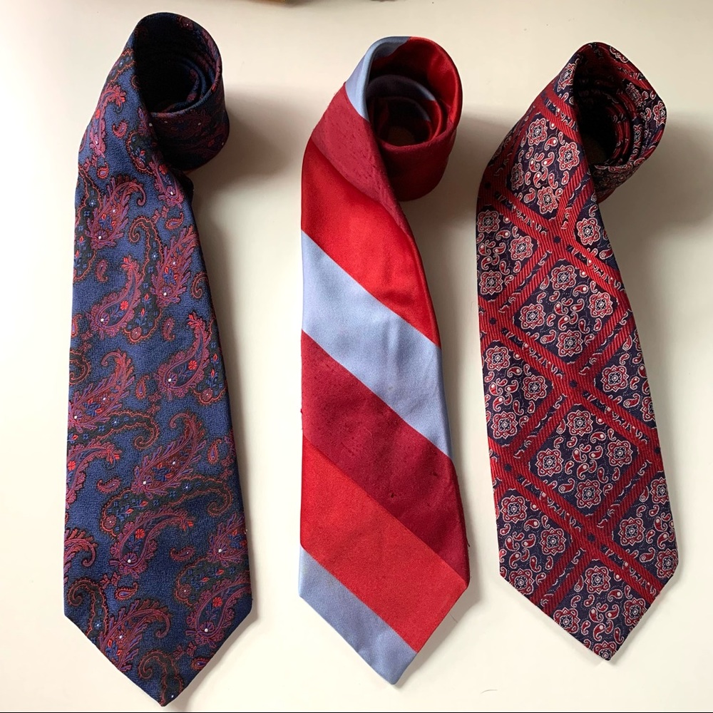 Vintage 70s Tie Bundle Montgomery Ward + 2